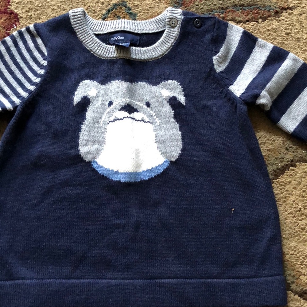 Gap bulldog sweater for boys 6-12 months